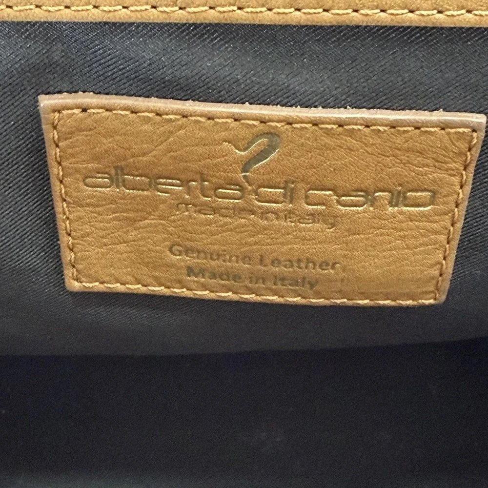 Alberta Di Canio Genuine Leather Hair On Hide Top Handle Bag Made In Italy